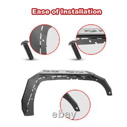 2/4PCS Front & Rear Fender Flares for 2007-2018 Jeep Wrangler JK JKU Black Steel