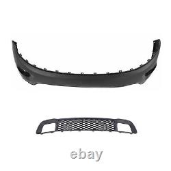 4 Pcs Complete Set Bumper Upper Lower Grille Fits 2014- 2016 Jeep Grand Cherokee