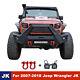 4in1 Adaptable Front Bumper For 2007-2018 Wrangler Jeep Jk/jku Withled Light Steel