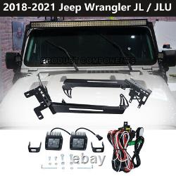 52 A-Pillar LED Light Bar Mount Bracket for 2018-2022 Jeep Wrangler JL JLU