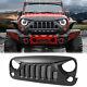 Abs Front Grill Bumper Hood Mesh Grille Grid For Jeep Wrangler Jk Jku 2007-2017