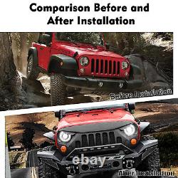 ABS Front Grill Bumper Hood Mesh Grille Grid For Jeep Wrangler JK JKU 2007-2017