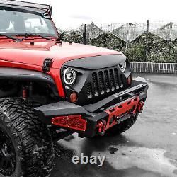 ABS Front Grill Bumper Hood Mesh Grille Grid For Jeep Wrangler JK JKU 2007-2017