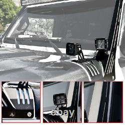 A-Pillar 50 LED Light Bar Mount Bracket for 18-23 Jeep Wrangler JL Gladiator JT