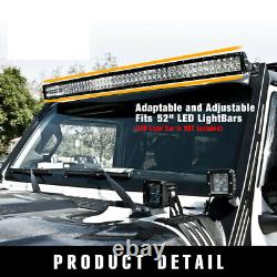 A-Pillar 50 LED Light Bar Mount Bracket for 18-23 Jeep Wrangler JL Gladiator JT