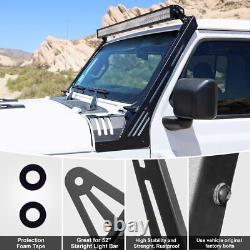 A-Pillar LED Lights Bar Mounting Brackets Set for Jeep 2018-2023 Wrangler JL/JLU