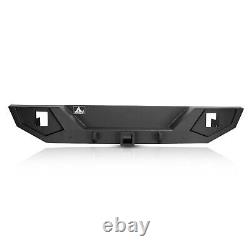 Adaptable Front / Rear Bumper for 2007-2018 Jeep Wrangler JK JKU Heavy Steel BLK