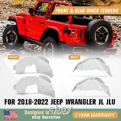 Aluminum/Steel Front Rear Inner Fender Liners For 2018-2023 Jeep Wrangler JL/JLU