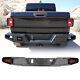 Black Rear Bumper For 2019 2020 2021-2024 Jeep Gladiator Jt Steel With Led Lights