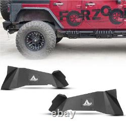 Black Steel Fender Flares/Inner Fender Liners For 2007-2018 Jeep Wrangler JK JKU