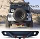 Black Steel Rear Bumper Withled Light+shackles For 2018-2024 Jeep Wrangler Jl Jlu