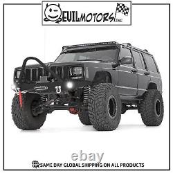 Evil Motors 1981-2001 Jeep Cherokee XJ Front Metal Winch Bumper withLED Fog Lights