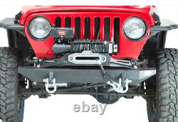 Fishbone Raised Winch Plate Bumpers For 1997-2006 Jeep Wrangler TJ