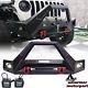 For 18-23 Jeep Wrangler Jl Jlu Gladiator Jt Front Bumper Led Lights Winch D-ring