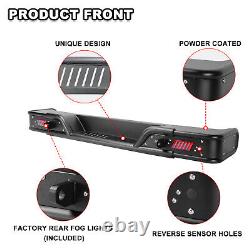 For 18-23 Jeep Wrangler JL JLU Rear Bumper withLED Brake Light Powder Coated Steel