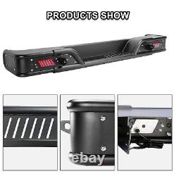 For 18-23 Jeep Wrangler JL JLU Rear Bumper withLED Brake Light Powder Coated Steel