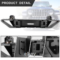 For 19-23 Jeep Gladiator JT Wrangler JL/JLU Front Bumper Steel Powder Coated