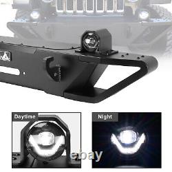 For 19-23 Jeep Gladiator JT Wrangler JL/JLU Front Bumper Steel Powder Coated