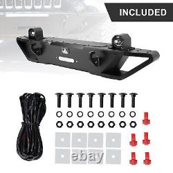 For 19-23 Jeep Gladiator JT Wrangler JL/JLU Front Bumper Steel Powder Coated