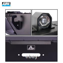 For 19-23 Jeep Gladiator JT Wrangler JL JLU Steel Front Bumper LED DRL Fog Light