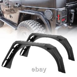 For 2007-2018 Jeep Wrangler JK JKU Fender Flares Front/Rear Powder Coated Steel