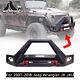 For 2007-2018 Jeep Wrangler Jk Jku Front Bumper With Led Lights Winch Plate Steel