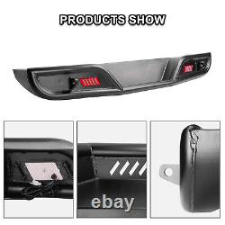 For 2007-2018 Jeep Wrangler JK JKU Rear Bumper with Led lights Powder Coated Steel