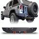 For 2007-2018 Jeep Wrangler Jk Rear Bumper Powder Coated With Led Lights & D-rings