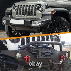 For 2007-2018 Wrangler JK/JKU Front Bumper withWinch Plate & 2D-Ring Shackles