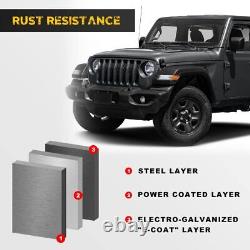 For 2007-2018 Wrangler JK/JKU Front Bumper withWinch Plate & 2D-Ring Shackles