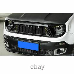 For 2015 2016-2022 Jeep Renegade ABS Black Front Bumper Center Hood Grill Mesh