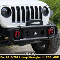 For 2018 2019 2020 2021 2022 2023 Jeep Wrangler JL Front Bumper Steel withD-Rings