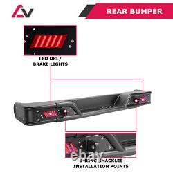 For 2018 2019 2020 21 23 Jeep Wrangler JL JLU Rear Bumper Full Width Round Tube