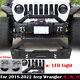 For 2018-2022 Jeep Wrangler Jl Jk Jt Front Bumper Steel & 2 D-rings With Led Light