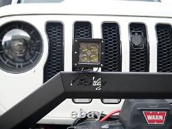 For 2018-2022 Jeep Wrangler JL JK JT Front Bumper Steel & 2 D-Rings with LED Light