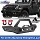 For 2018-2022 Jeep Wrangler Jl Jlu Front Bumper Heavy Dauty Steel Powder Coated