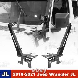 For 2018-2023 Jeep Wrangler JL A-Pillar LED Lights Bar Mount Brackets 52 Pair