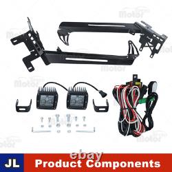 For 2018-2023 Jeep Wrangler JL A-Pillar LED Lights Bar Mount Brackets 52 Pair