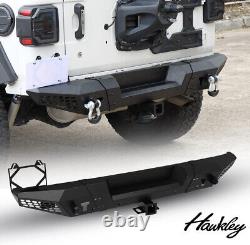 For 2018-2023 Jeep Wrangler JL JLU Rear Bumper withLicense Plate + D Ring Shackle