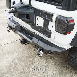 For 2018-2023 Jeep Wrangler JL JLU Rear Bumper withLicense Plate + D Ring Shackle