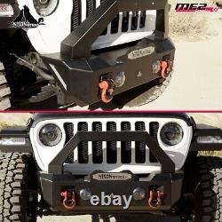 For 2018-2024 Jeep Wrangler JL/Gladiator JT Front Bumper Steel Modular with D-Ring