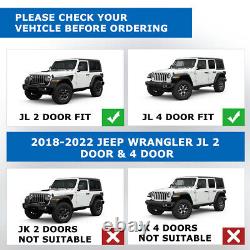 For 2018-2024 Jeep Wrangler JL JLU Steel Rear Bumper withD-Rings+License Bracket