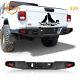 For 2019-2023 Jeep Gladiator Jt Rear Bumper With Led Lights Heavy Duty Steel