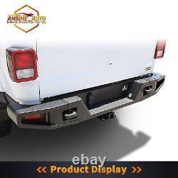 For 2019-2023 Jeep Gladiator JT Rear Bumper with LED Lights Heavy Duty Steel