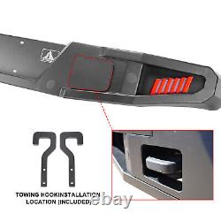 For 2019-2023 Jeep Gladiator JT Rear Bumper with LED Lights Heavy Duty Steel