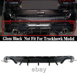 For Grand Cherokee SRT 14-2021 V1 Shark Fin Rear Bumper Diffuser Extension Gloss