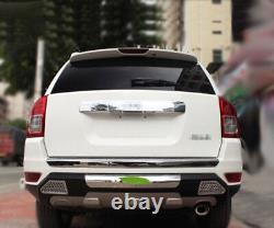 For Jeep Compass 2011-2016 Black Silver Rear Bumper Diffuser Spoiler Board 1PCS