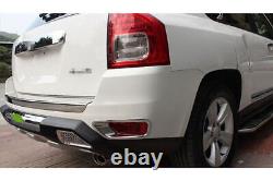 For Jeep Compass 2011-2016 Black Silver Rear Bumper Diffuser Spoiler Board 1PCS