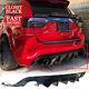 For Jeep Grand Cherokee Srt / Trackhawk 2014-21 Gloss Black Rear Bumper Diffuser