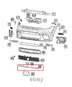 For Jeep Grand Cherokee Srt 2017-2020 Front Bumper Fascia Applique 5yb31dx8ab